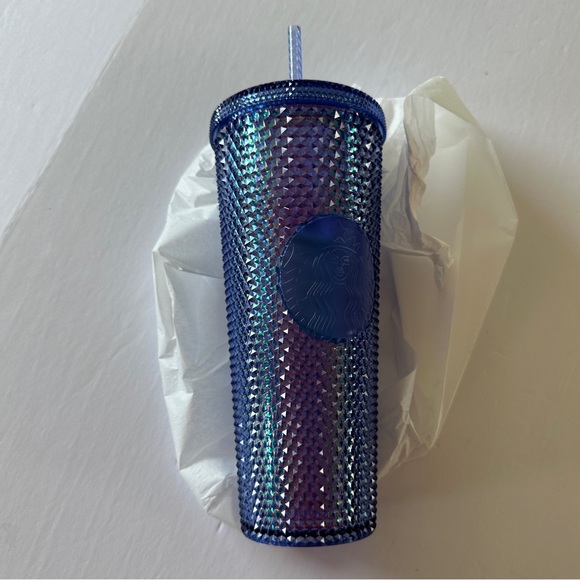 Starbucks Walt Disney World 50th Anniversary Studded Tumbler Blue Bling new